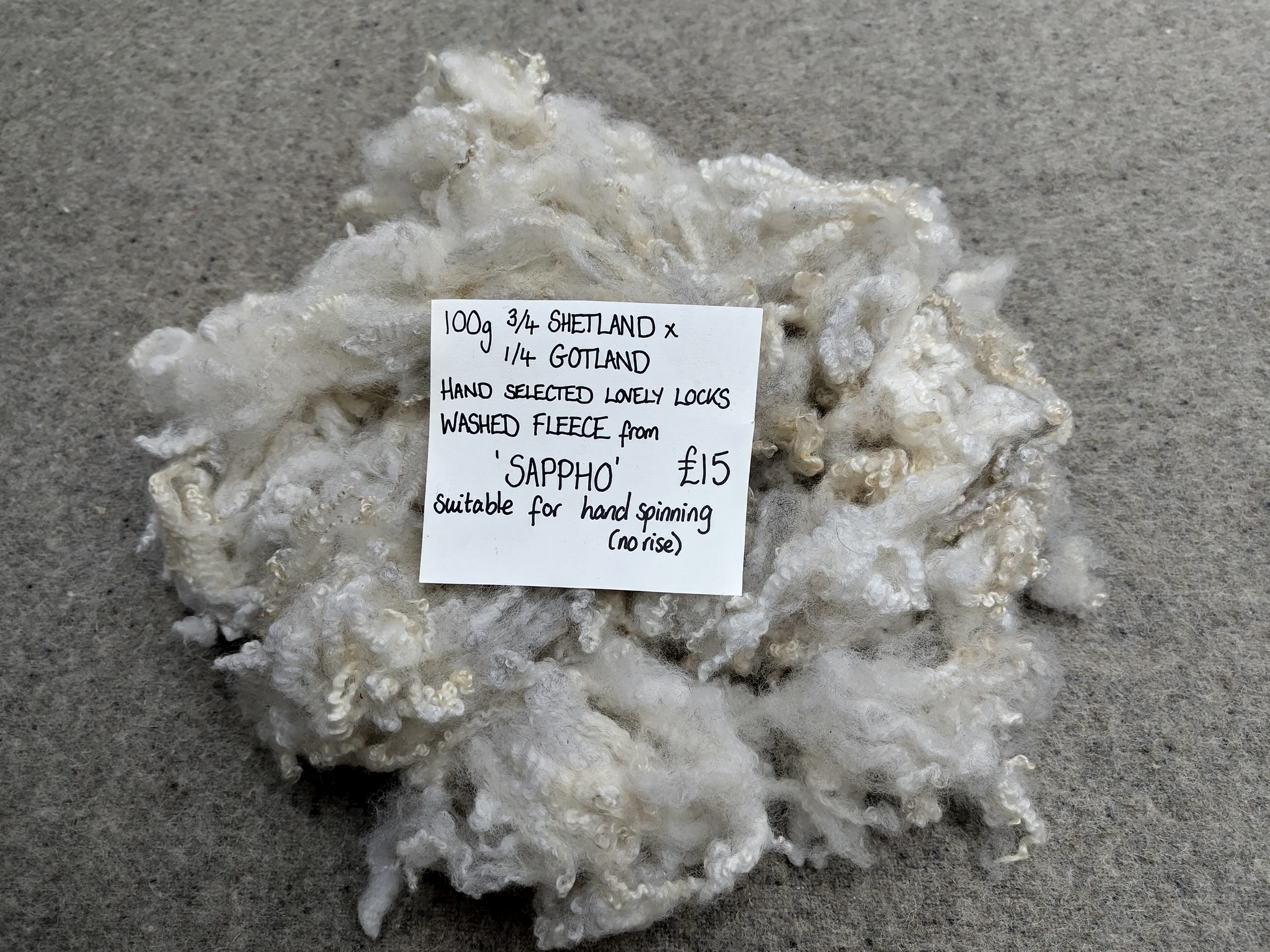 Shetland x Gotland fleece for hand spinners - washed locks - Image 7